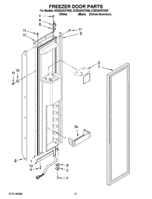 11 - Freezer Door Parts parts for Kitchenaid Refrigerator KSSS42QTW00 from AppliancePartsPros.com