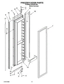 10 - Freezer Door Parts parts for Kitchenaid Refrigerator KSSO48FTX00 from AppliancePartsPros.com