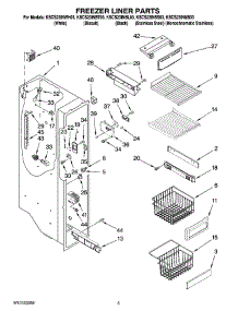 04 - Freezer Liner Parts parts for Kitchenaid Refrigerator KSCS23INBT03 from AppliancePartsPros.com