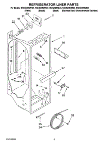 02 - Refrigerator Liner Parts parts for Kitchenaid Refrigerator KSCS23INMS03 from AppliancePartsPros.com