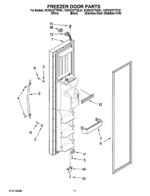 07 - Freezer Door Parts parts for Kitchenaid Refrigerator KSRX25FTBL01 from AppliancePartsPros.com