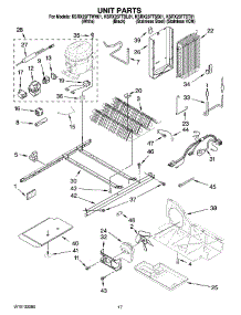11 - Unit Parts parts for Kitchenaid Refrigerator KSRX25FTBL01 from AppliancePartsPros.com