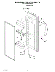 06 - Refrigerator Door Parts parts for Kitchenaid Refrigerator KSRG25FKST19 from AppliancePartsPros.com