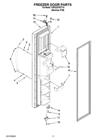 07 - Freezer Door Parts parts for Kitchenaid Refrigerator KSRG25FKST19 from AppliancePartsPros.com
