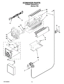 12 - Icemaker Parts, Optional Parts (Not Included) parts for Kitchenaid Refrigerator KSRG25FKST19 from AppliancePartsPros.com