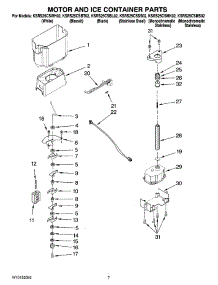 05 - Motor And Ice Container Parts parts for Kitchenaid Refrigerator KSRS25CSBL02 from AppliancePartsPros.com