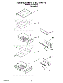 07 - Refrigerator Shelf Parts parts for Kitchenaid Refrigerator KSSC48FTS00 from AppliancePartsPros.com