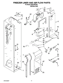 08 - Freezer Liner And Air Flow Parts parts for Kitchenaid Refrigerator KSSC48FTS00 from AppliancePartsPros.com