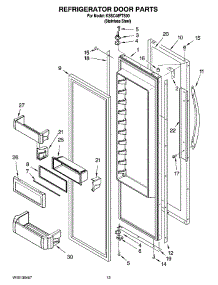 09 - Refrigerator Door Parts parts for Kitchenaid Refrigerator KSSC48FTS00 from AppliancePartsPros.com