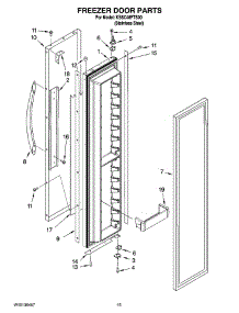 10 - Freezer Door Parts parts for Kitchenaid Refrigerator KSSC48FTS00 from AppliancePartsPros.com