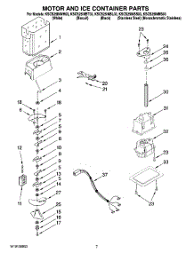 05 - Motor And Ice Container Parts parts for Kitchenaid Refrigerator KSCS25INMS03 from AppliancePartsPros.com
