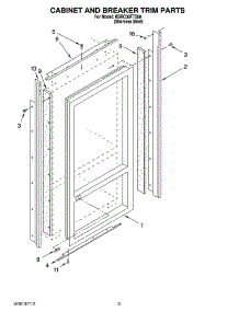 02 - Cabinet And Breaker Trim Parts parts for Kitchenaid Refrigerator KBRC36FTS00 from AppliancePartsPros.com