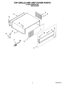 03 - Top Grille And Unit Cover Parts parts for Kitchenaid Refrigerator KBRC36FTS00 from AppliancePartsPros.com