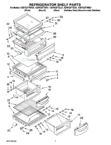 05 - Refrigerator Shelf Parts parts for Kitchenaid Refrigerator KSRP22FTBL01 from AppliancePartsPros.com