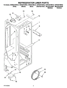 02 - Refrigerator Liner Parts parts for Kitchenaid Refrigerator KSRS25CSBT02 from AppliancePartsPros.com