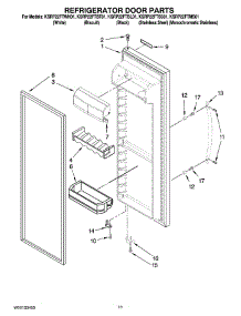 07 - Refrigerator Door Parts parts for Kitchenaid Refrigerator KSRP22FTBL01 from AppliancePartsPros.com