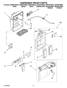08 - Dispenser Front Parts parts for Kitchenaid Refrigerator KSRS25CSBT02 from AppliancePartsPros.com