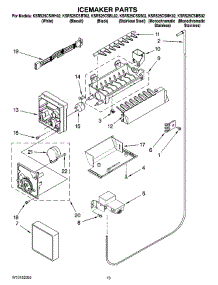 12 - Icemaker Parts, Optional Parts (Not Included) parts for Kitchenaid Refrigerator KSRS25CSBT02 from AppliancePartsPros.com
