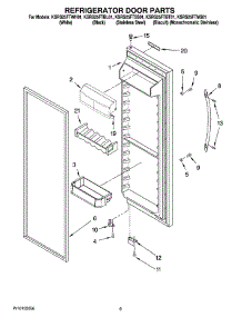 06 - Refrigerator Door Parts parts for Kitchenaid Refrigerator KSRS25FTWH01 from AppliancePartsPros.com