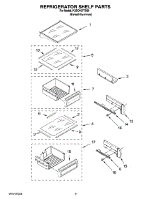 07 - Refrigerator Shelf Parts parts for Kitchenaid Refrigerator KSSO42FTX00 from AppliancePartsPros.com