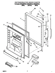 Refrigerator Door parts for Kitchenaid Refrigerator KBRS22KFBL00 from AppliancePartsPros.com