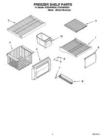 03 - Freezer Shelf Parts parts for Kitchenaid Refrigerator KSSS48FMB02 from AppliancePartsPros.com