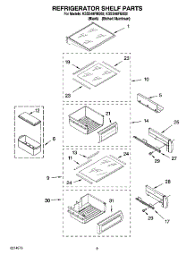 07 - Refrigerator Shelf Parts parts for Kitchenaid Refrigerator KSSS48FMB02 from AppliancePartsPros.com