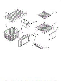 Freezer Shelf parts for Kitchenaid Refrigerator KSSS48FMX03 from AppliancePartsPros.com