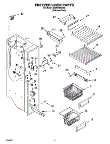 04 - Freezer Liner Parts parts for Kitchenaid Refrigerator KSBP25INSS01 from AppliancePartsPros.com