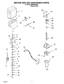 05 - Motor And Ice Container Parts parts for Kitchenaid Refrigerator KSBP25INSS01 from AppliancePartsPros.com