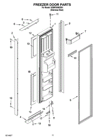 07 - Freezer Door Parts parts for Kitchenaid Refrigerator KSBP25INSS01 from AppliancePartsPros.com