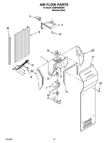 09 - Air Flow Parts parts for Kitchenaid Refrigerator KSBP25INSS01 from AppliancePartsPros.com