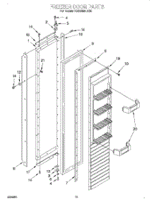 11 - Freezer Door parts for Kitchenaid Refrigerator KSSS36MDX05 from AppliancePartsPros.com