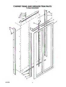 03 - Cabinet Trims And Breaker Trim parts for Kitchenaid Refrigerator KSSS42DWW01 from AppliancePartsPros.com