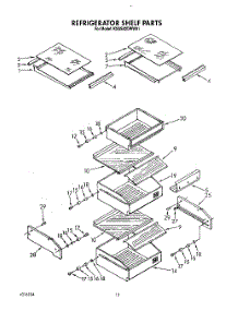09 - Refrigerator Shelf parts for Kitchenaid Refrigerator KSSS42DWW01 from AppliancePartsPros.com