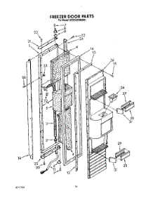 12 - Freezer Door parts for Kitchenaid Refrigerator KSSS42DWW01 from AppliancePartsPros.com