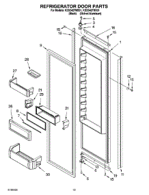 09 - Refrigerator Door Parts parts for Kitchenaid Refrigerator KSSS42FMX01 from AppliancePartsPros.com