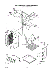 15 - Lower Unit And Tube parts for Kitchenaid Refrigerator KSSS42DWW01 from AppliancePartsPros.com