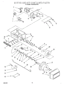 10 - Motor And Ice Container parts for Kitchenaid Refrigerator KSSS48QDW03 from AppliancePartsPros.com