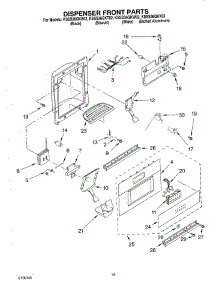 12 - Dispenser And Front Parts parts for Kitchenaid Refrigerator KSSS36QKX02 from AppliancePartsPros.com