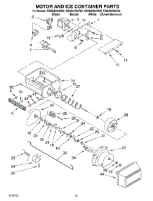 09 - Motor And Ice Container Parts parts for Kitchenaid Refrigerator KSSS42QKT02 from AppliancePartsPros.com