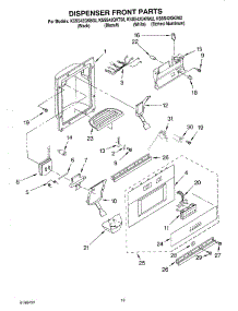 12 - Dispenser And Front Parts parts for Kitchenaid Refrigerator KSSS42QKT02 from AppliancePartsPros.com