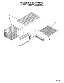 03 - Freezer Shelf Parts parts for Kitchenaid Refrigerator KSSO36QMX02 from AppliancePartsPros.com