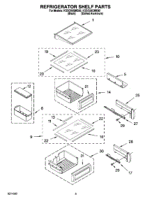 07 - Refrigerator Shelf Parts parts for Kitchenaid Refrigerator KSSO36QMX02 from AppliancePartsPros.com