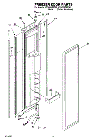 11 - Freezer Door Parts parts for Kitchenaid Refrigerator KSSO36QMX02 from AppliancePartsPros.com