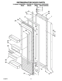 10 - Refrigerator Door parts for Kitchenaid Refrigerator KSSS42QKB01 from AppliancePartsPros.com