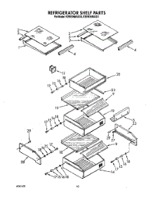 08 - Refrigerator Shelf parts for Kitchenaid Refrigerator KSSS36MAX00 from AppliancePartsPros.com
