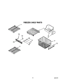 09 - Freezer Shelf parts for Kitchenaid Refrigerator KSSS36MAX00 from AppliancePartsPros.com