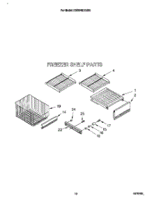 07 - Freezer Shelf parts for Kitchenaid Refrigerator KSSS48DAX03 from AppliancePartsPros.com
