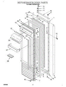08 - Refrigerator Door parts for Kitchenaid Refrigerator KSSS48DAX03 from AppliancePartsPros.com